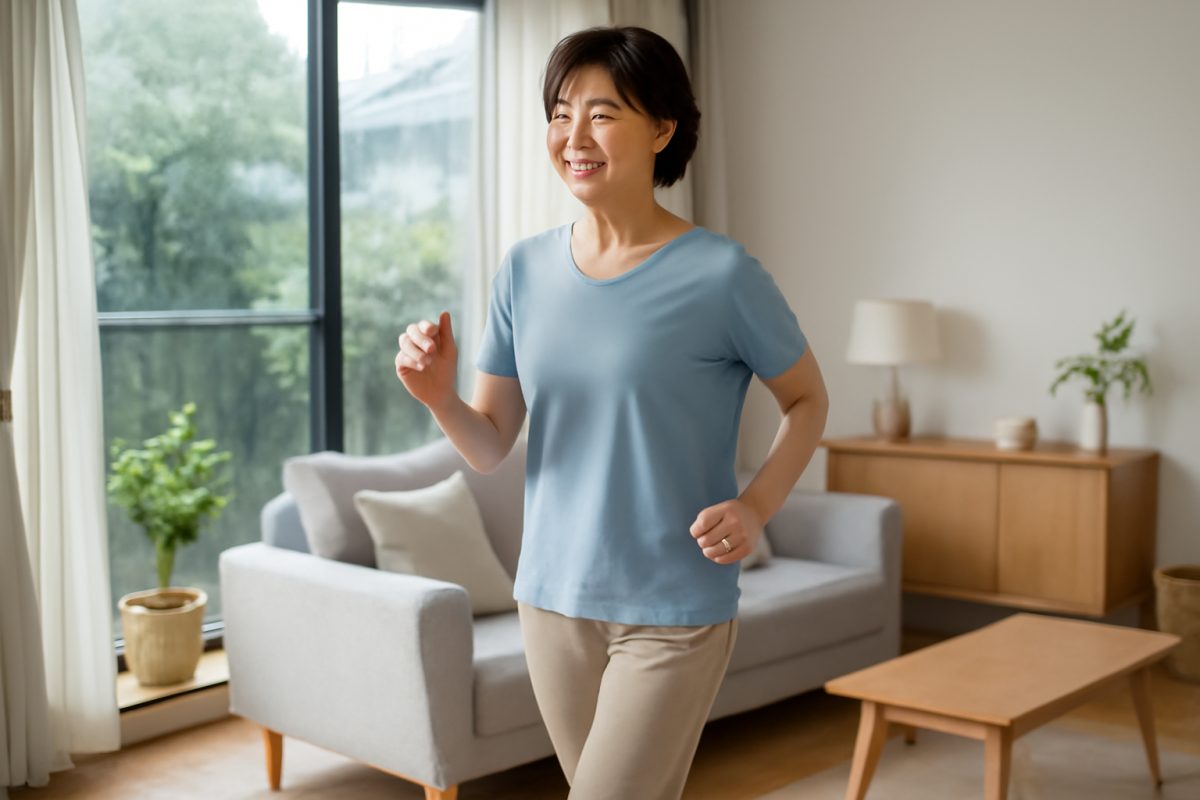 歩く前後の「室内ストレッチ」で、雨の日のこわばりをほぐそう